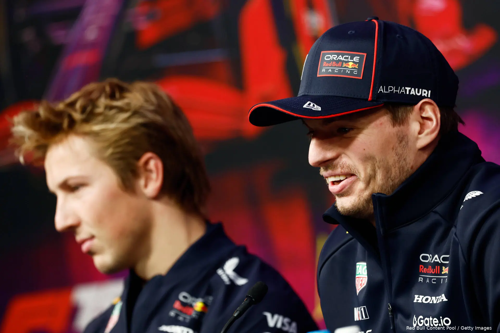 londen 2025 launch event red bull racing liam lawson max verstappen