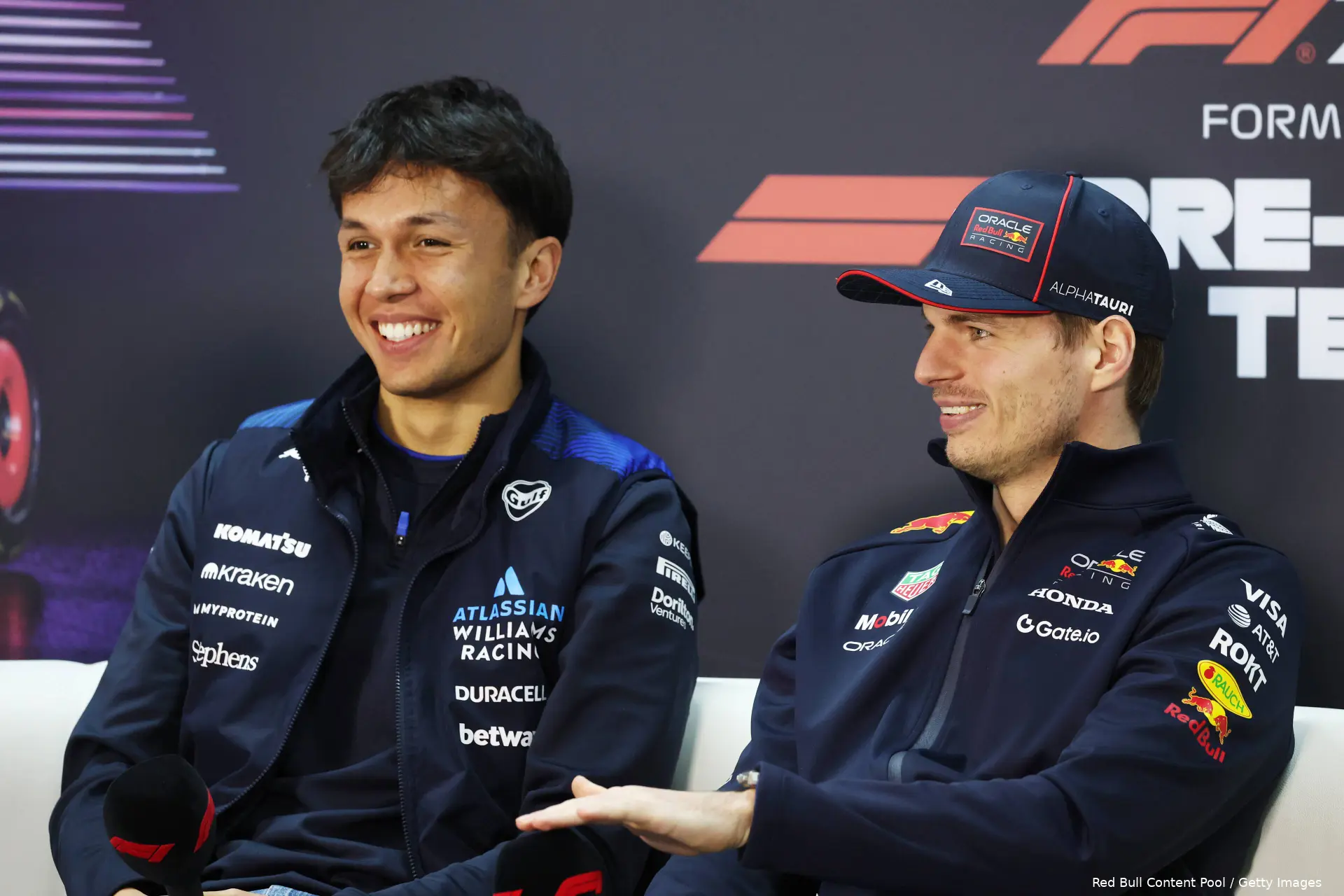 max verstappen alexander albon wintertest bahrein 2025 1