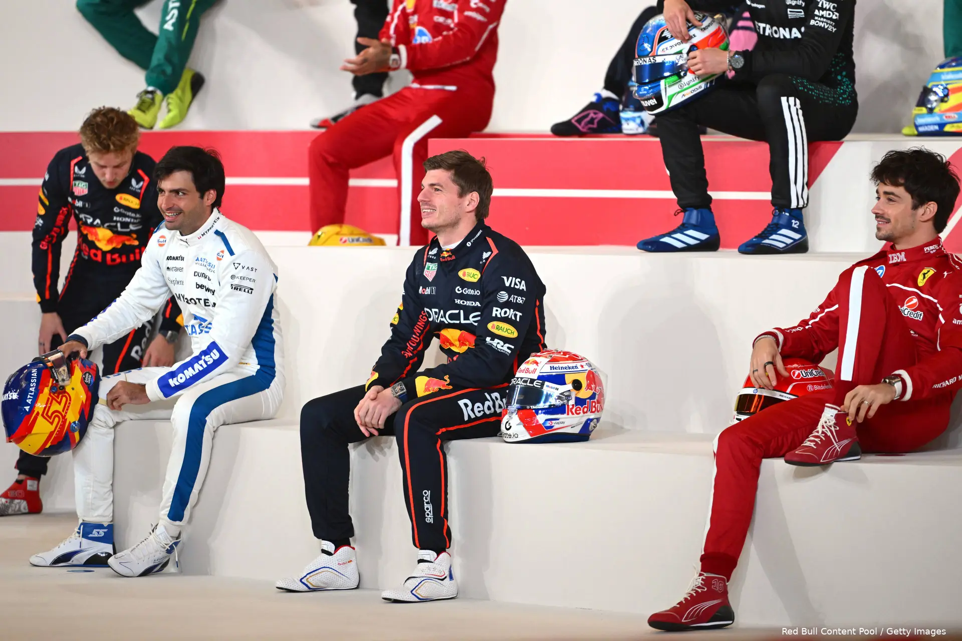 max verstappen carlos sainz charles leclerc liam lawson 1