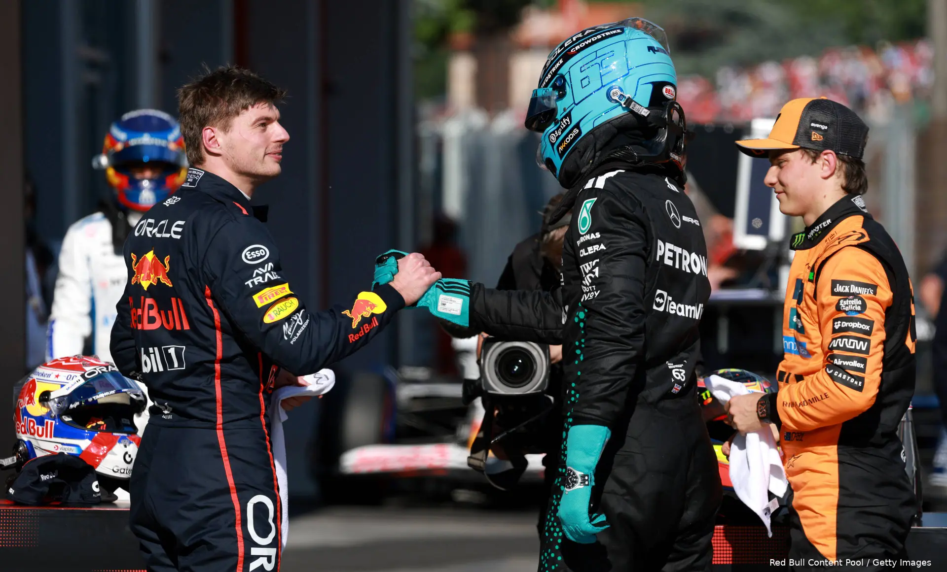 verstappen russell piastri emiliaromagna zaterdag 2025