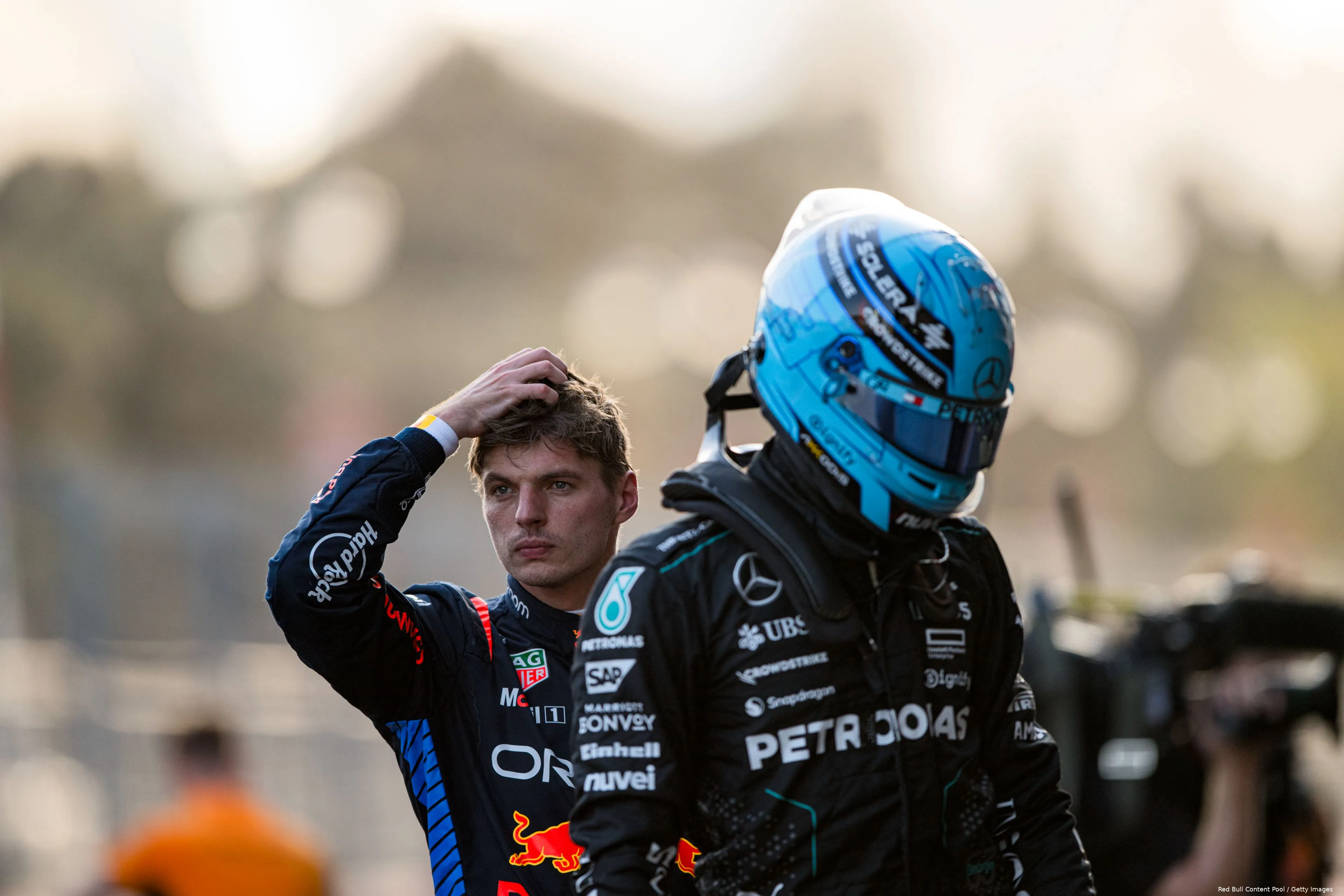 max verstappen bakoe 2024 zaterdag 1 george russell oor