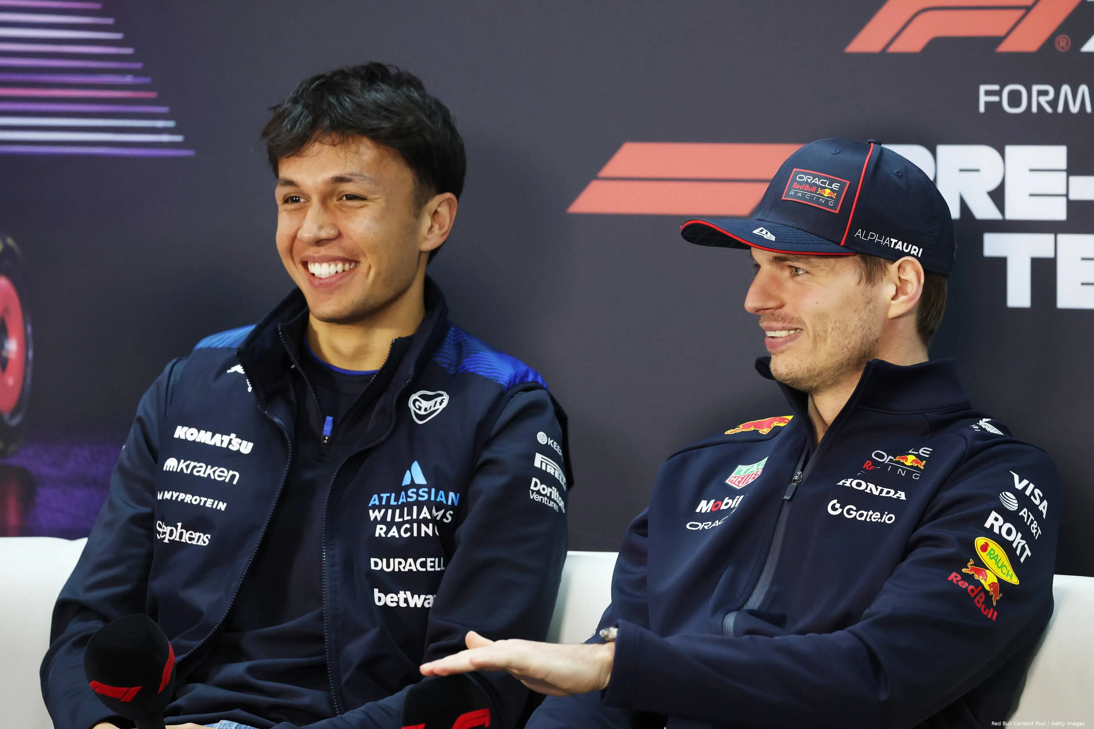 max verstappen alexander albon wintertest bahrein 2025 1