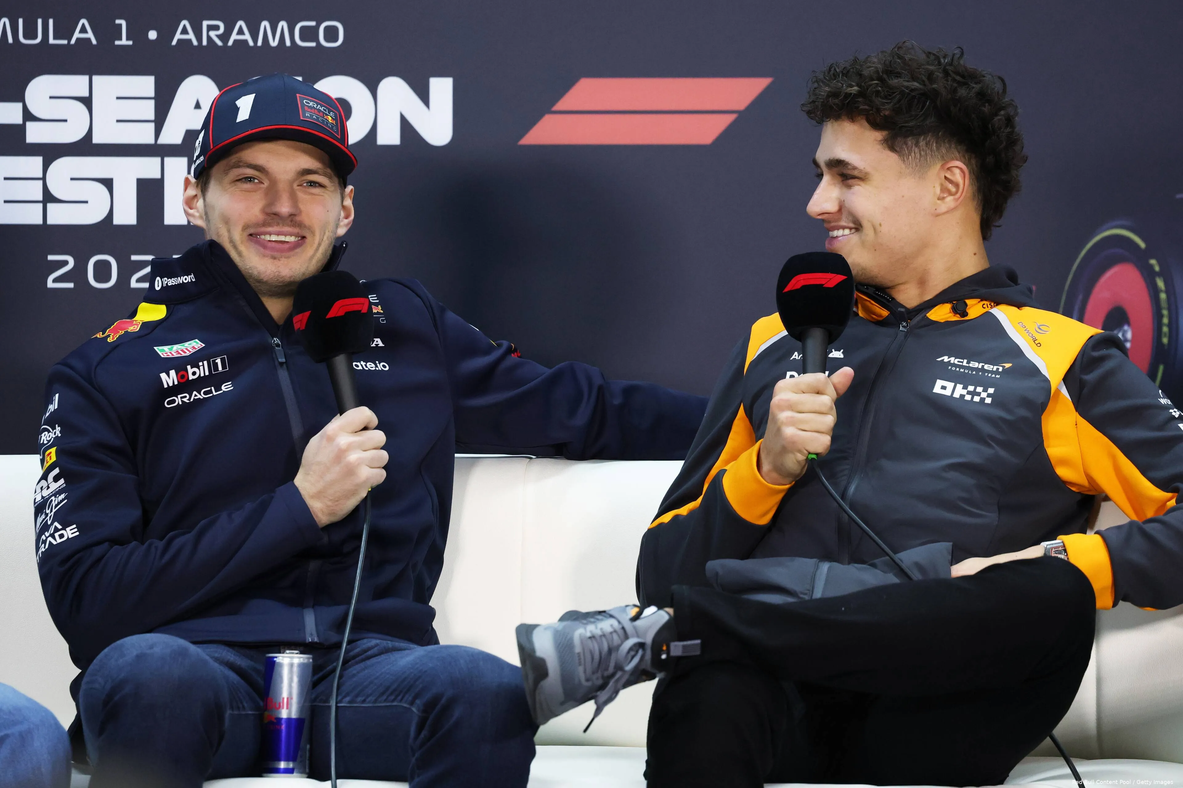 max verstappen lando norris wintertest bahrein 2025 1