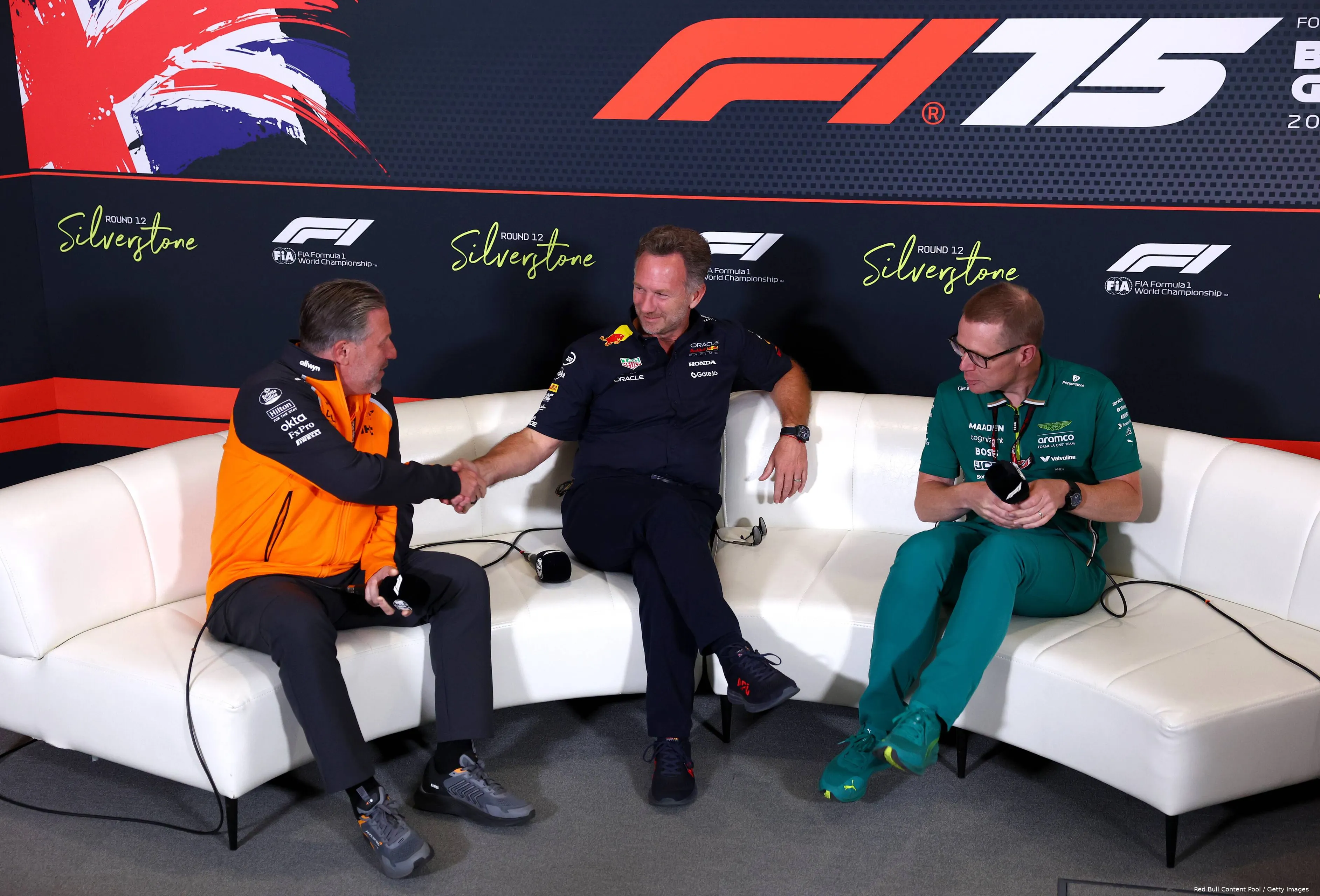 christian horner red bull silverstone 2025 1 zak brown andy cowell aston martin mclaren 12