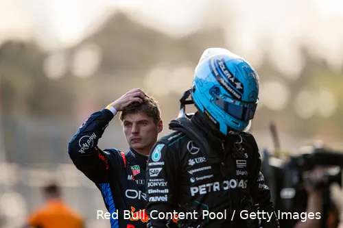 max verstappen bakoe 2024 zaterdag 1 george russell oor
