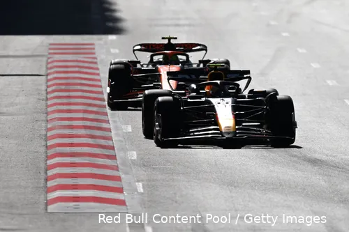 Pérez in actie in Azerbeidzjan.