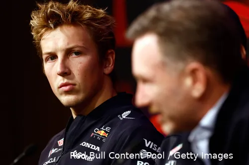 londen 2025 launch event red bull racing christian horner liam lawson
