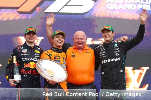 max verstappen podium 1 australie 2025 1 rob marshall lando norris george russell 12