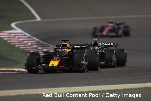 Antonelli had een mooi gevecht met Verstappen.