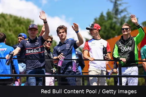 max verstappen red bull racing franco colapinto alpine oliver bearman haas nico hulkenberg sauber 2025 emilia romagna zondag