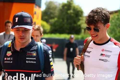 max verstappen red bull racing oliver bearman haas 2025 emilia romagna vrijdag