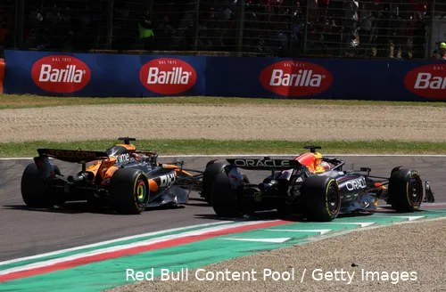 max verstappen red bull racing oscar piastri mclaren 2025 emilia romagna zondag race start
