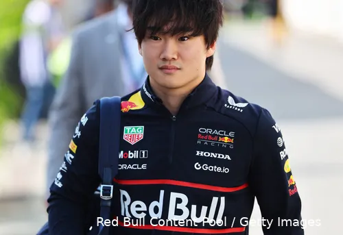 <i>Tsunoda pakte vier punten in acht Grands Prix tijd.&nbsp;</i>