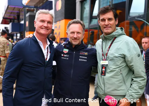 christian horner david coulthard mark webber red bull racing zaterdag silverstone groot brittannie 2025