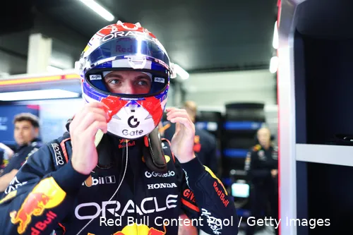 max verstappen red bull racing 2025 silverstone groot brittannie zaterdag kwalificatie helm 3
