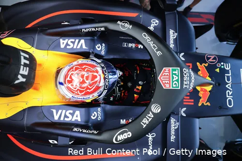 max verstappen silverstone vrijdag 1 red bull racing rb21 cockpit