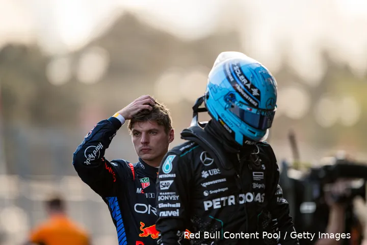 max verstappen bakoe 2024 zaterdag 1 george russell oor
