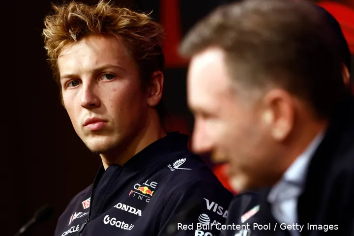 londen 2025 launch event red bull racing christian horner liam lawson