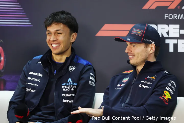 max verstappen alexander albon wintertest bahrein 2025 1