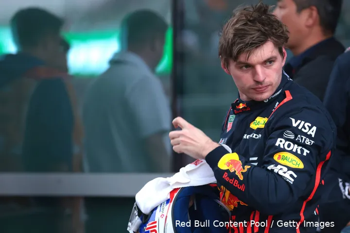 max verstappen red bull racing china rb21 zondag 1 ontevreden