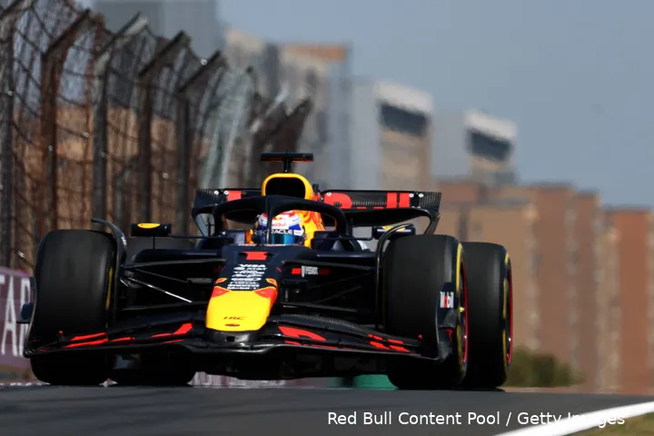 Verstappen klokte geen snelle tijd in de eerste vrije training.&nbsp;