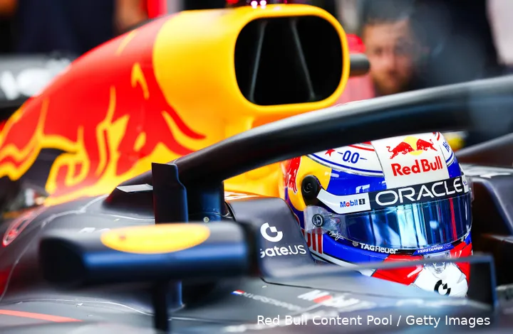 max verstappen helm red bull racing 2025 miami vrije training vrijdag