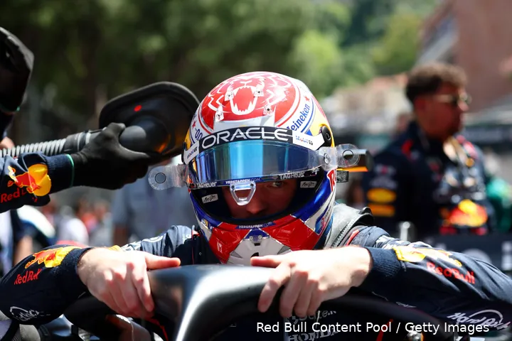 max verstappen rb21 red bull racing 2025 monaco zondag race helm