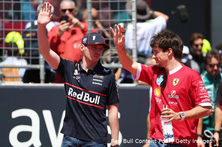 max verstappen red bull racing charles leclerc ferrari 2025 emilia romagna zondag