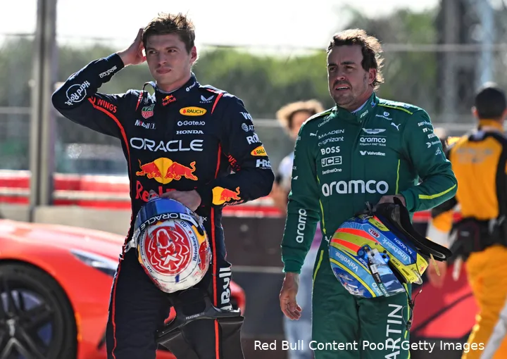 max verstappen red bull racing fernando alonso aston martin 2025 miami vrijdag sprintkwalificatie 1