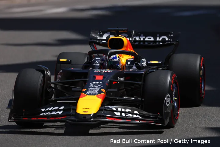 max verstappen red bull racing rb21 2025 monaco zondag race 1