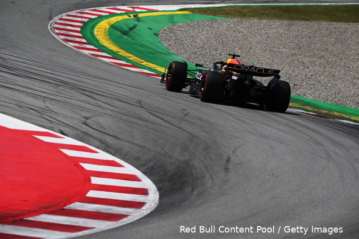 Verstappen was pislink tijdens de Grand Prix van Spanje.