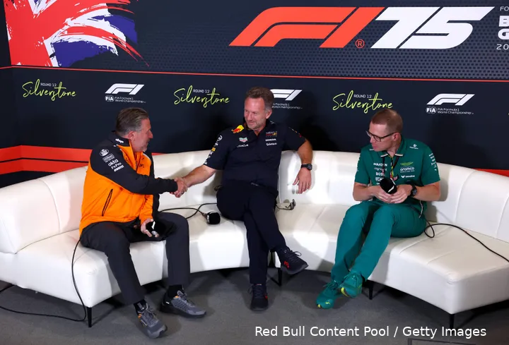 christian horner red bull silverstone 2025 1 zak brown andy cowell aston martin mclaren 12