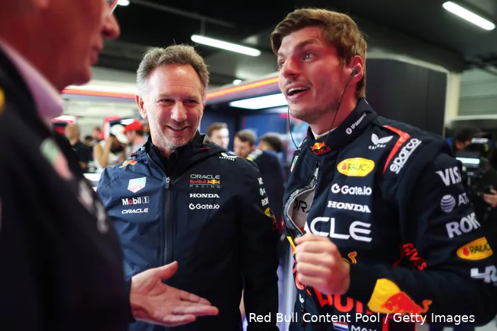 max verstappen christian horner red bull racing 2025 silverstone groot brittannie zaterdag kwalificatie