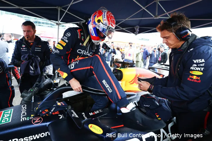 max verstappen red bull racing 2025 silverstone groot brittannie zondag race grid