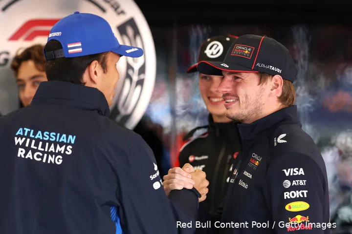 max verstappen red bull racing alexander albon williams silverstone groot brittannie zondag 2025
