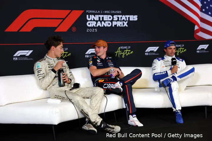 george-russell-max-verstappen-carlos-sainz-mercedes-red-bull-williams-austin-zaterdag