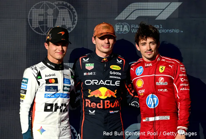 lando-norris-max-verstappen-charles-leclerc-mclaren-red-bull-ferrari-austin-zaterdag