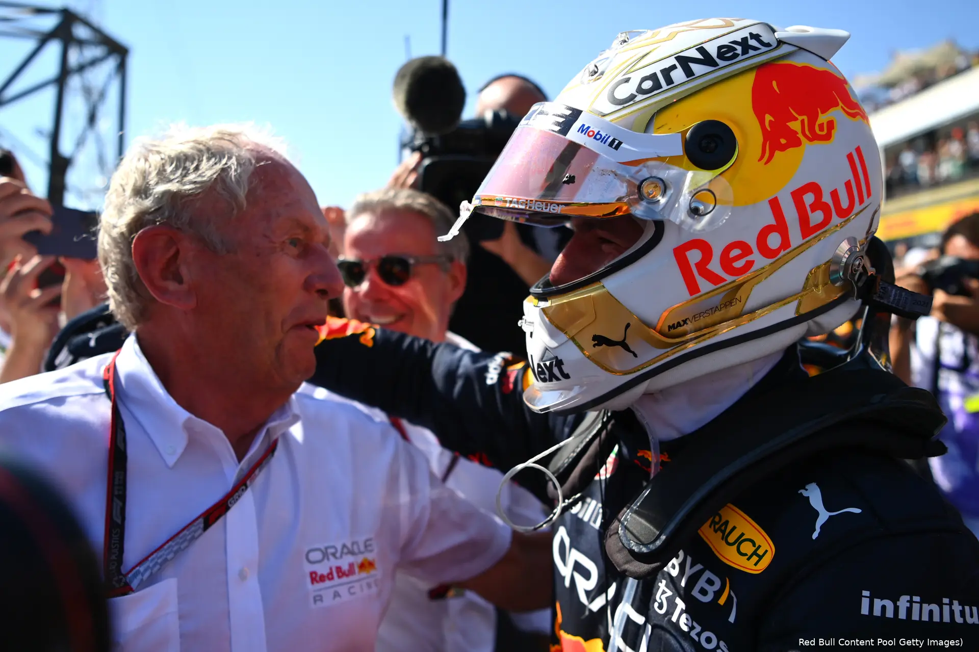 Max Verstappen Helmut Marko Red Bull Racing GP Frankrijk 2022