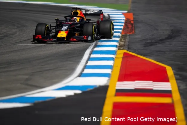 Verstappen won in 2019 in de regen op de Hockenheimring (foto: Red Bull Content Pool/Getty Images)