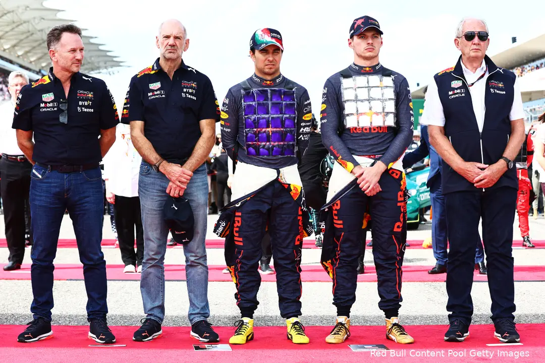 adrian newey helmut marko christian horner max verstappen sergio perez red bull racing f1 gp verenigde staten 2022