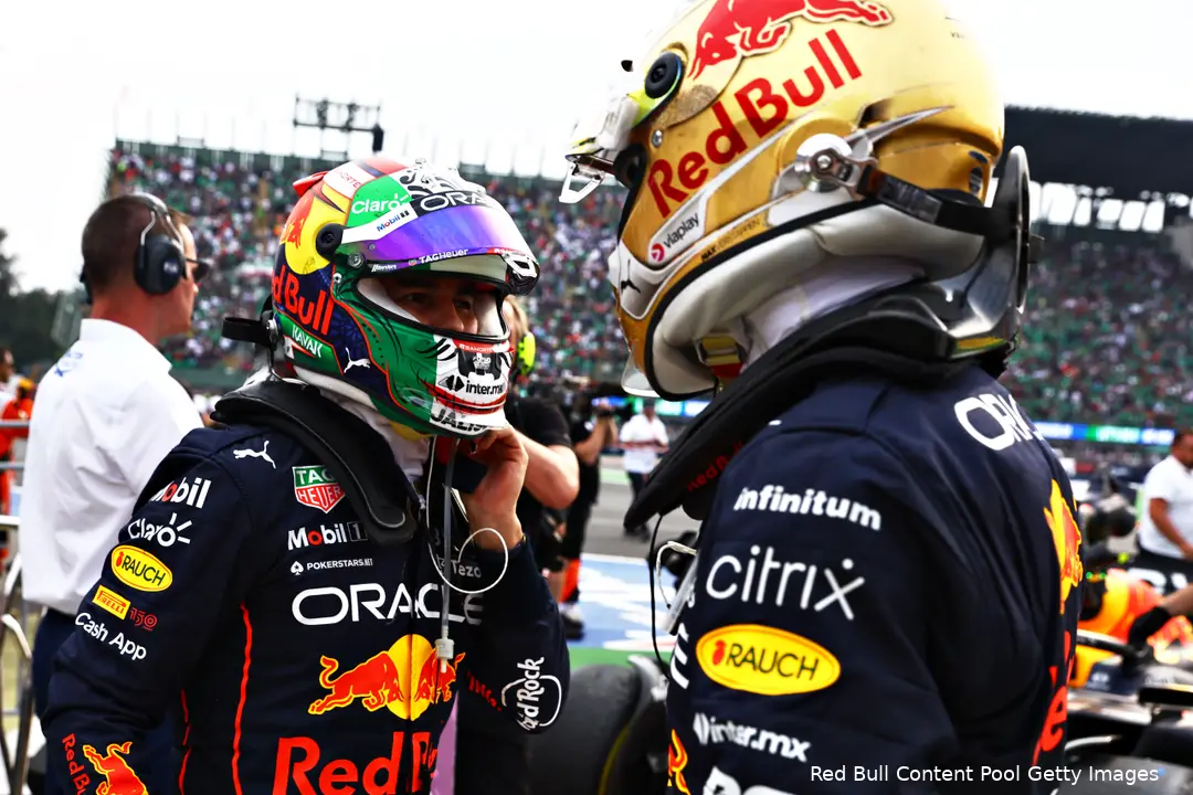 max verstappen sergio perez red bull racing f1 gp mexico 2022