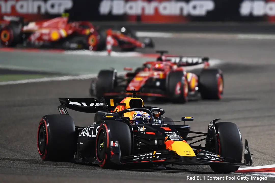 Red Bull, Verstappen en Pérez waren oppermachtig in Bahrein, maar Ferrari kwam toch dichtbij. (Foto: Red Bull Content Pool/Getty Images)