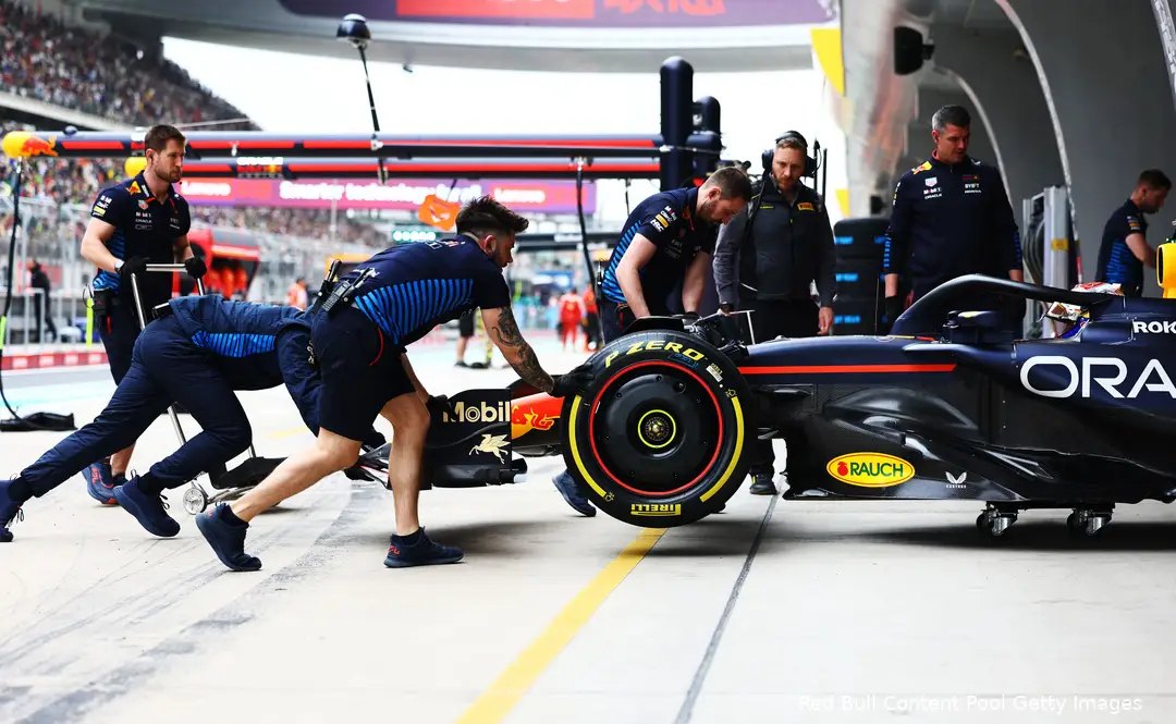 <i>Verstappen startte op gebruikte mediumbanden.</i>
