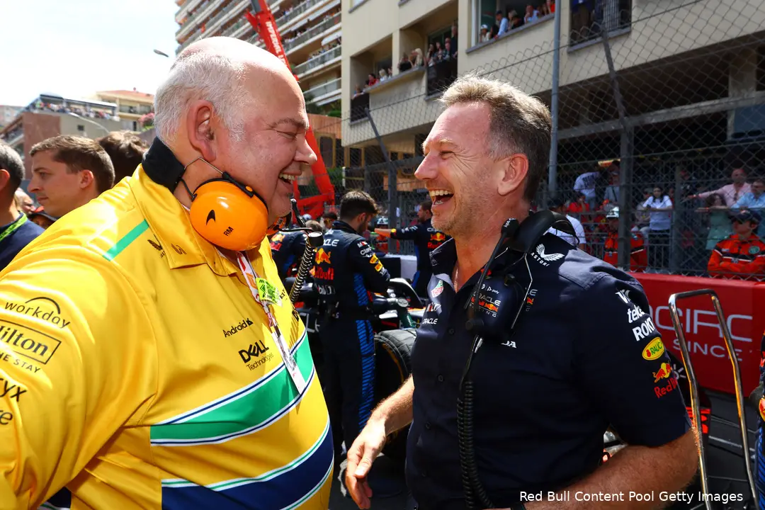 <i>Rob Marshall en Christian Horner.</i>