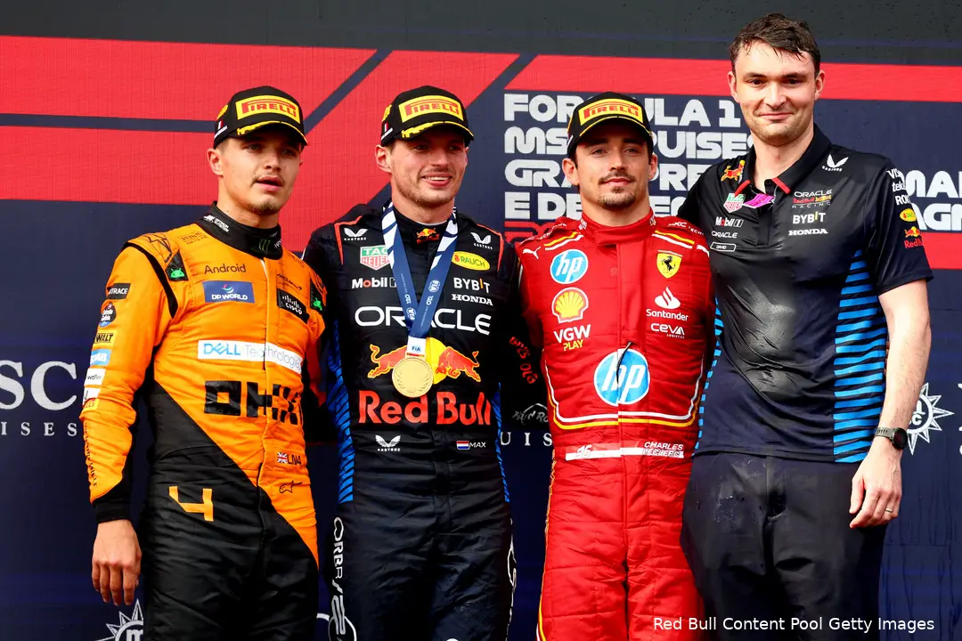 podium max verstappen lando norris charles leclerc 1