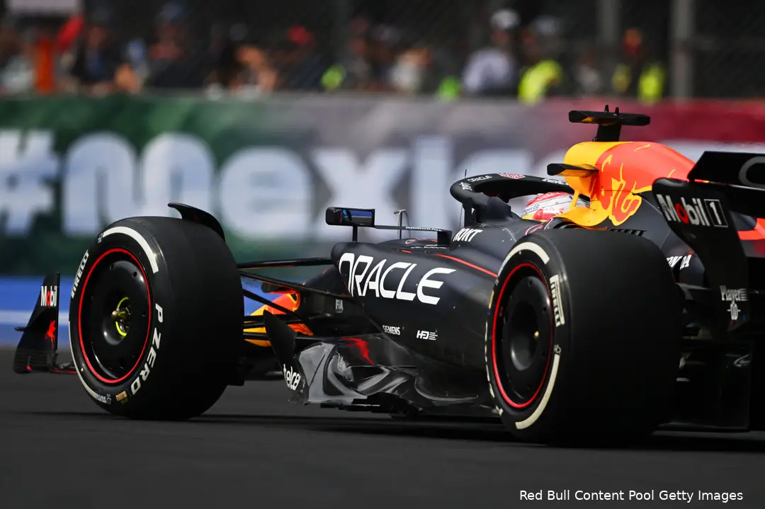 <i>Verstappen had het in Mexico loodzwaar.</i>