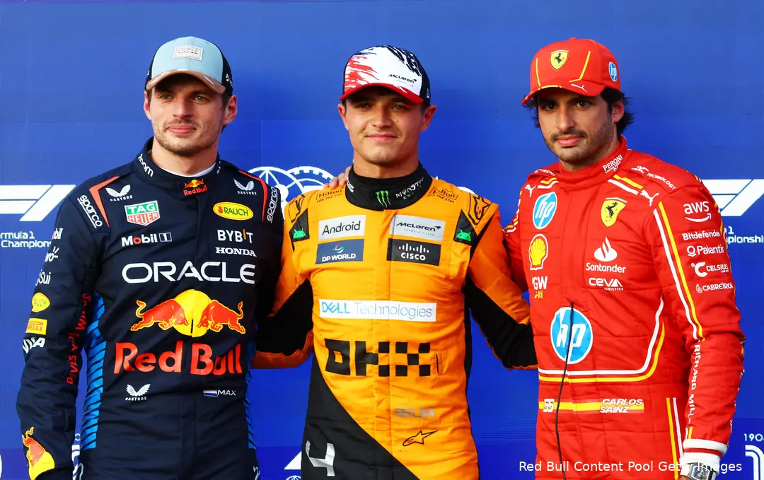 top drie lando norris max verstappen kwalificatie carlos sainz cota 2024