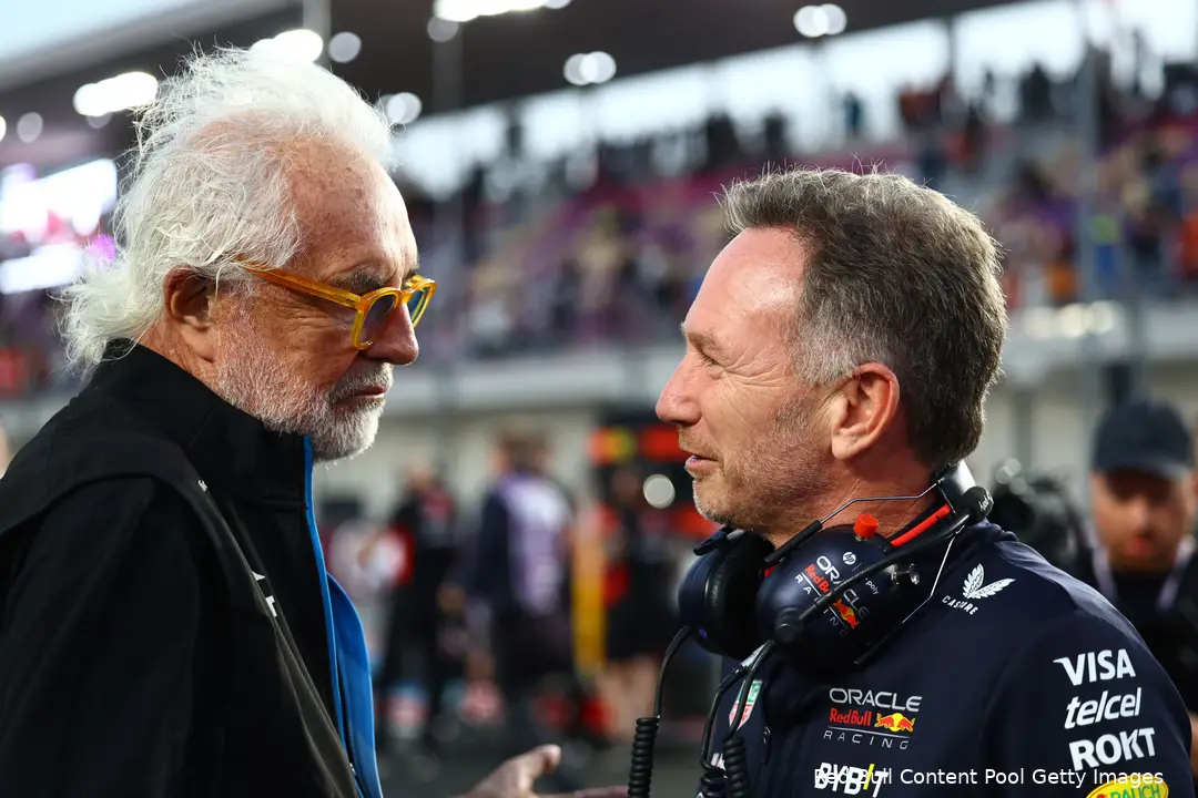 <i>Christian Horner met 'Flavio'.</i>