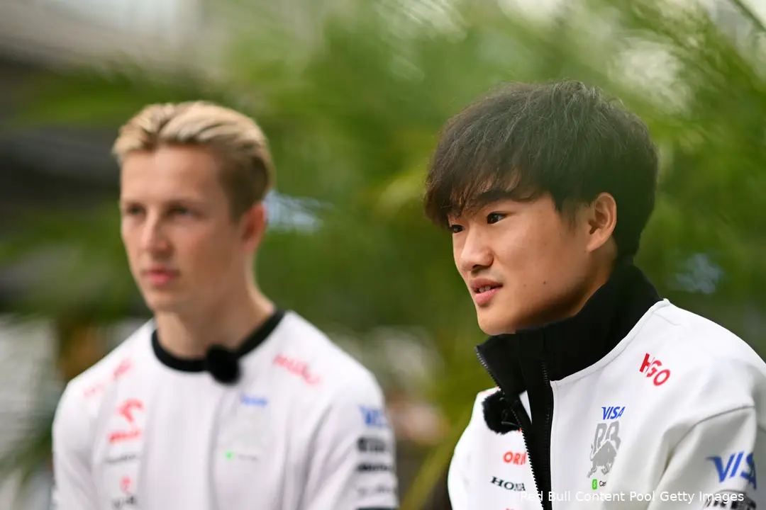 <i>Windsor denkt dat Lawson in de Racing Bull tijdens de Grand Prix van Japan beter zal zijn dan Tsunoda in de Red Bull.</i>