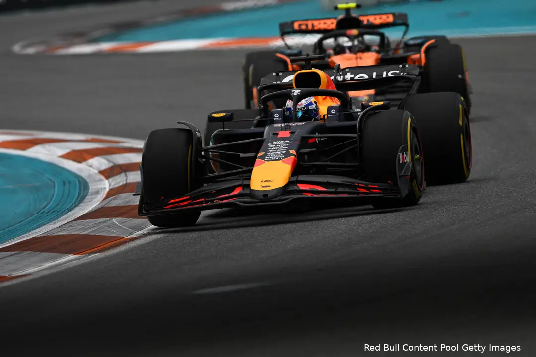 red bull racing max verstappen mclaren lando norris gp miami 2025 zondag 5